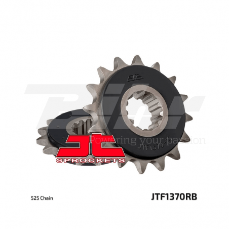 Sprocket with rubber  1370 de acero con 15 dientes