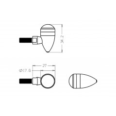 PUIG FRONT TURN SIGNALS MOD.TINY 9314