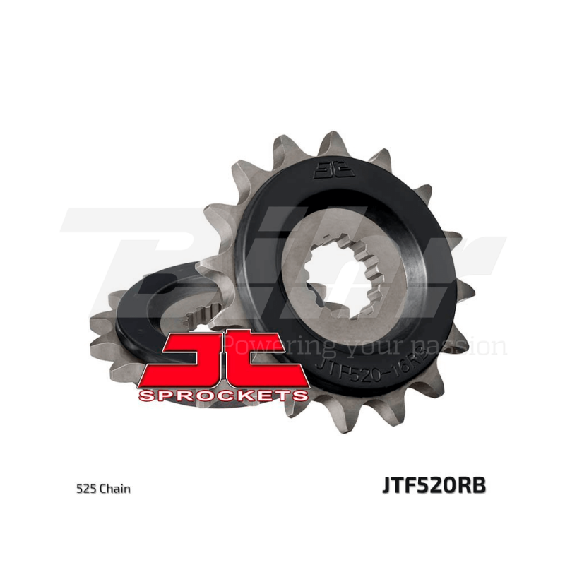 Sprocket with rubber  520 de acero con 14 dientes