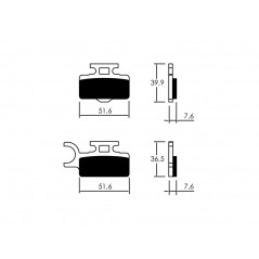 V PARTS PASTILLAS DE FRENO DELANTERAS P12193