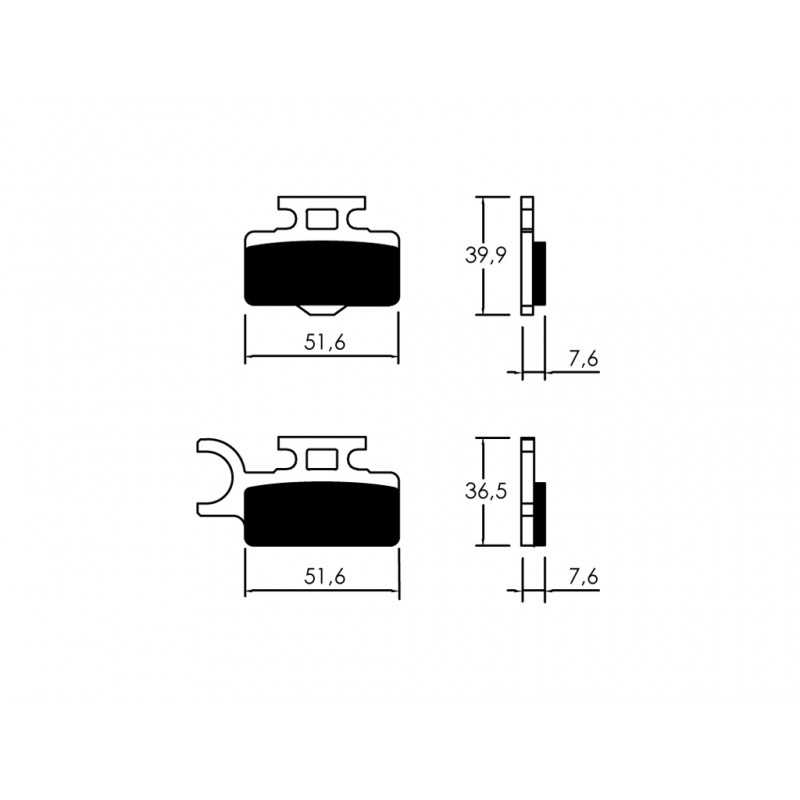 V PARTS PASTILLAS DE FRENO DELANTERAS P12193