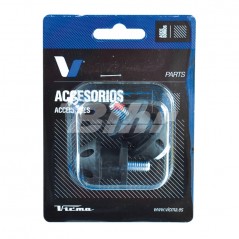 V PARTS Adaptadores de aluminio para caballete moto - Knobs diábolos basculante negro M6 Marca 666NR