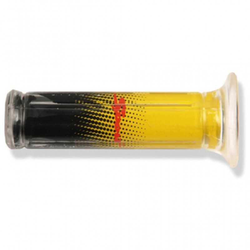 V PARTS Puños de moto Dynagrip transparentes verdes para manillar 22mm 825