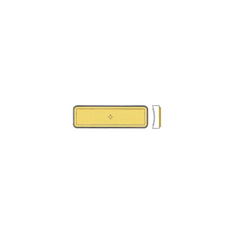V PARTS REFLECTOR, RECTANGULAR, SIDE, ORANGE, AMBER 8159