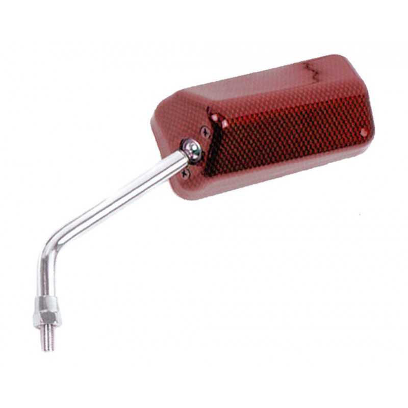 V PARTS Espejo retrovisor F1 M8 izquierdo rojo no homologado para montaje en manillar E905IRJ