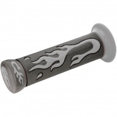 V PARTS Puños de moto goma negros y verdes con diseño llama para manillar 22mm 623