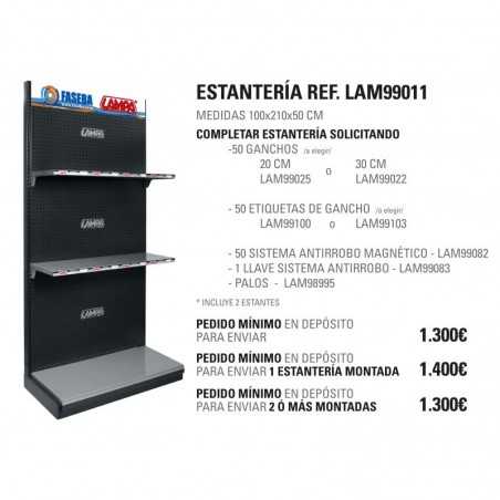 LAMPA Expositor estantería grande cabecera plana 210X100X50 CM LAM99011