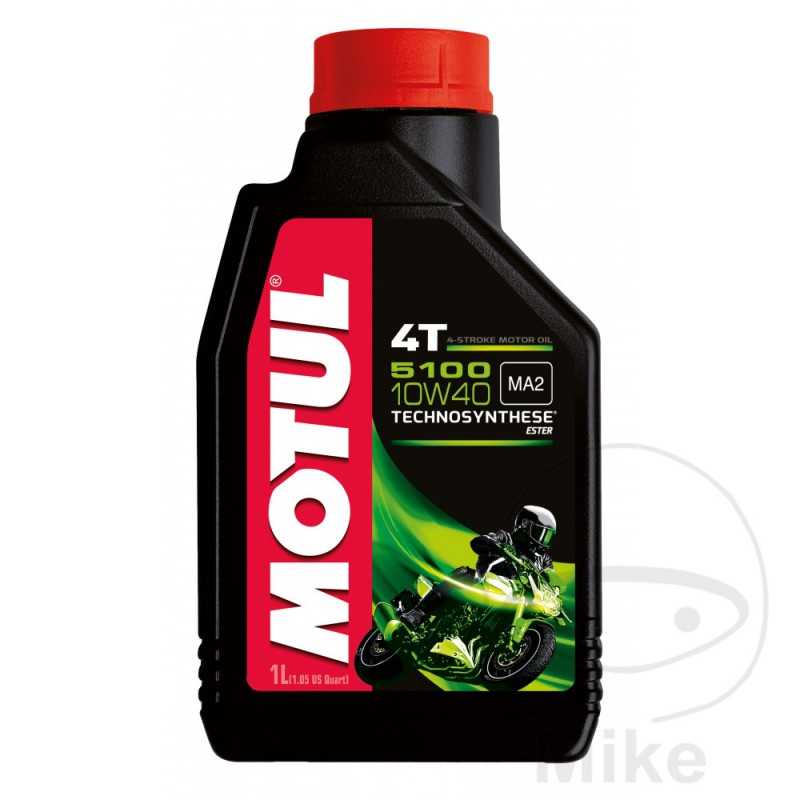 MOTUL Aceite de motor sintético para moto 10W40 4T 1L 
HC- 5100 ALTN: 7140368 714.00.84