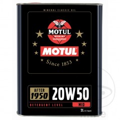 MOTUL Aceite de motor mineral para moto 20W50 4T 2L 
 CLASSIC ALTN: 7140464 714.01.13