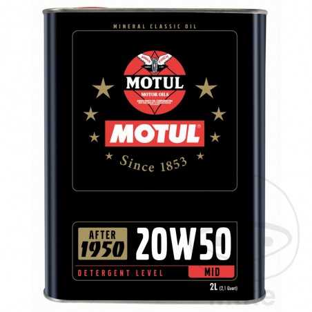 MOTUL mineral motor oil for motorcycle 20W50 4T 2L 
 CLASSIC ALTN: 7140464 714.01.13