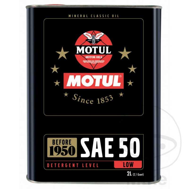 MOTUL Aceite de motor mineral para moto 50W 4T 2L 
 CLASSIC 714.01.16