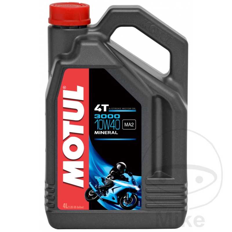 MOTUL Aceite de motor mineral para moto 10W40 4T 4L 
 3000 714.04.03