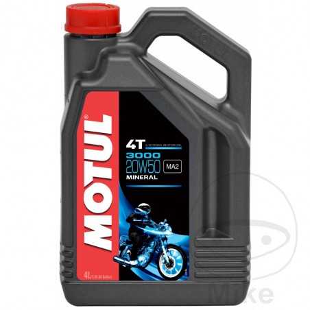 MOTUL Aceite de motor mineral para moto 20W50 4T 4L 
 3000 ALTN: 7140391 714.04.05
