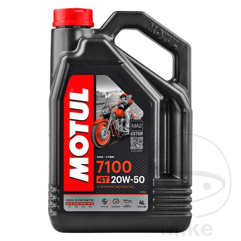MOTUL Aceite de motor sintético para moto 20W50 4T 4L 
 7100 714.04.99