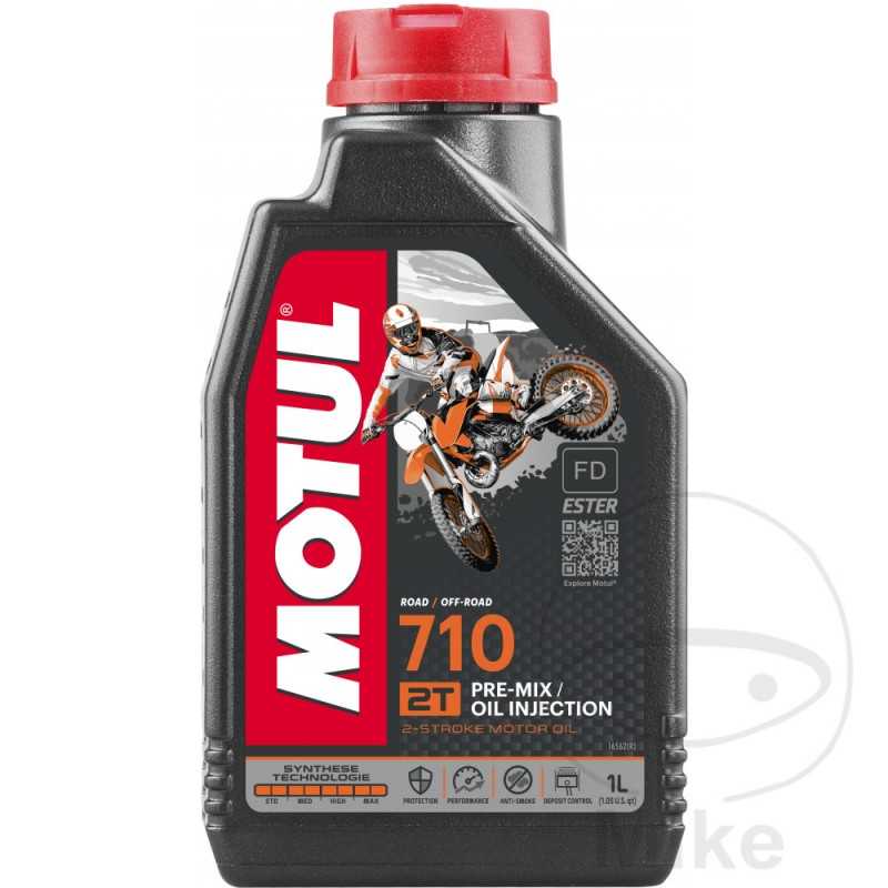 MOTUL Aceite de motor sintético para moto 2T 1L 
 710 ALTN: 7140393 714.05.23
