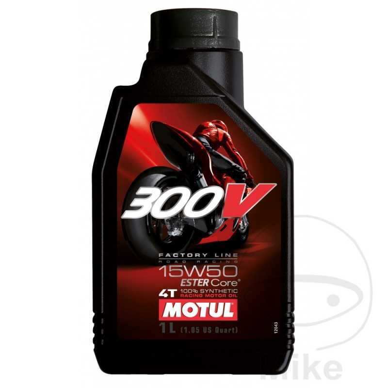 MOTUL Aceite de motor sintético para moto 15W50 4T 1L 
 300V FL ROAD RACING 714.05.29