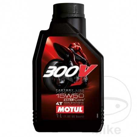 MOTUL Synthetic motor oil for motorcycle 15W50 4T 1L 
 300V FL ROAD RACING 714.05.29