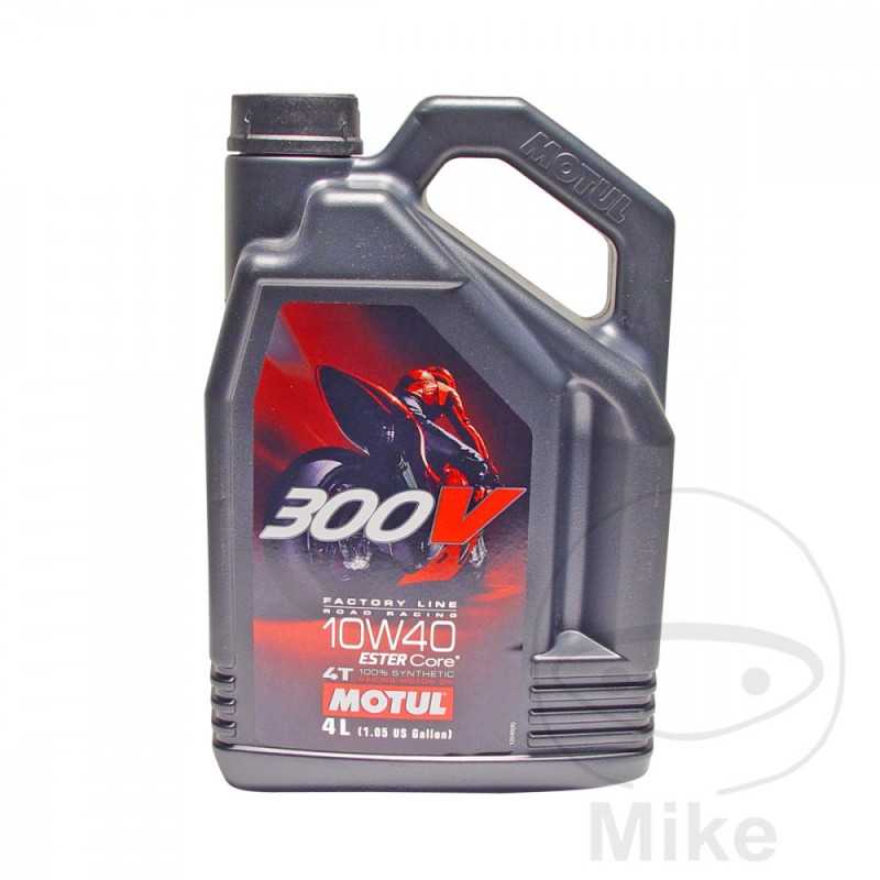 MOTUL Aceite de motor sintético para moto 10W40 4T 4L 
 300V FL ROAD RACING 714.05.30