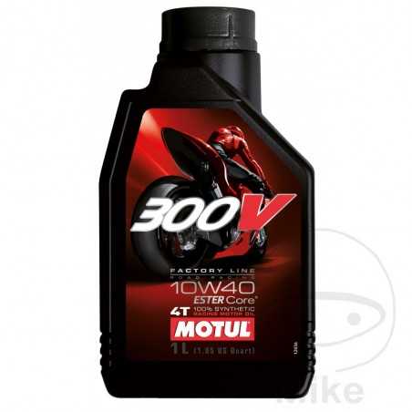 MOTUL Aceite de motor sintético para moto 10W40 4T 1L 
 300V FL ROAD RACING 714.05.31