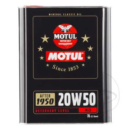 MOTUL mineral motor oil for motorcycle 20W50 4T 5L
CLASSIC ALTN: 7140391 714.05.39