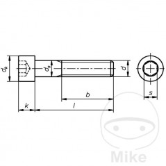 DRESSELHAUS Allen screw A2 5X12 DIN912
 (100U) 736.04.07