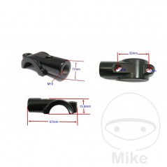 JMP mirror clamp 22 MM M10 X 1.25 (RIGHT) 713.83.81