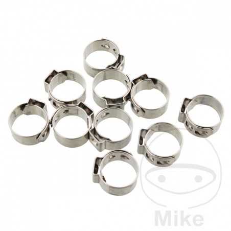 JMP Fleje perforado de abrazadera Ø 12.6 MM WD 7 STAINLESS STEEL (10U) 736.02.16