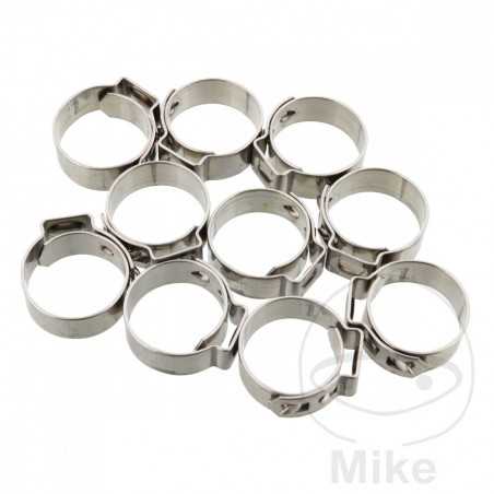 JMP Fleje perforado de abrazadera Ø 15.5 MM WD 7 STAINLESS STEEL (10U) 736.02.18