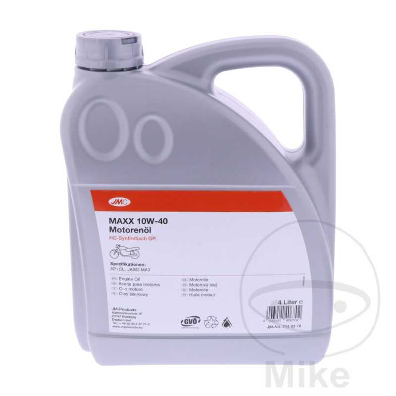 JMC Aceite de motor sintético para moto MAXX 10W-40 4T 4L 714.03.70