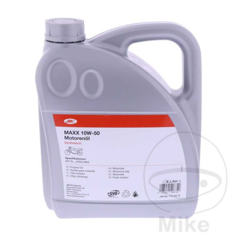 JMC Aceite de motor sintético para moto MAXX 10W50 4T 4L 714.03.74