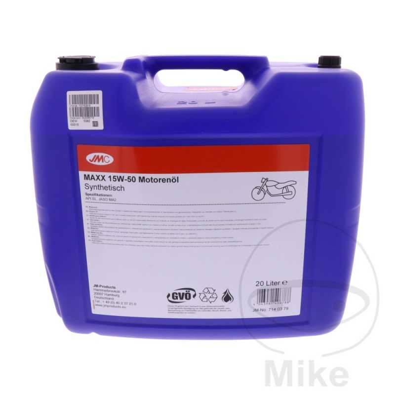 JMC Aceite de motor sintético para moto MAXX 15W50 4T 20L 714.03.79