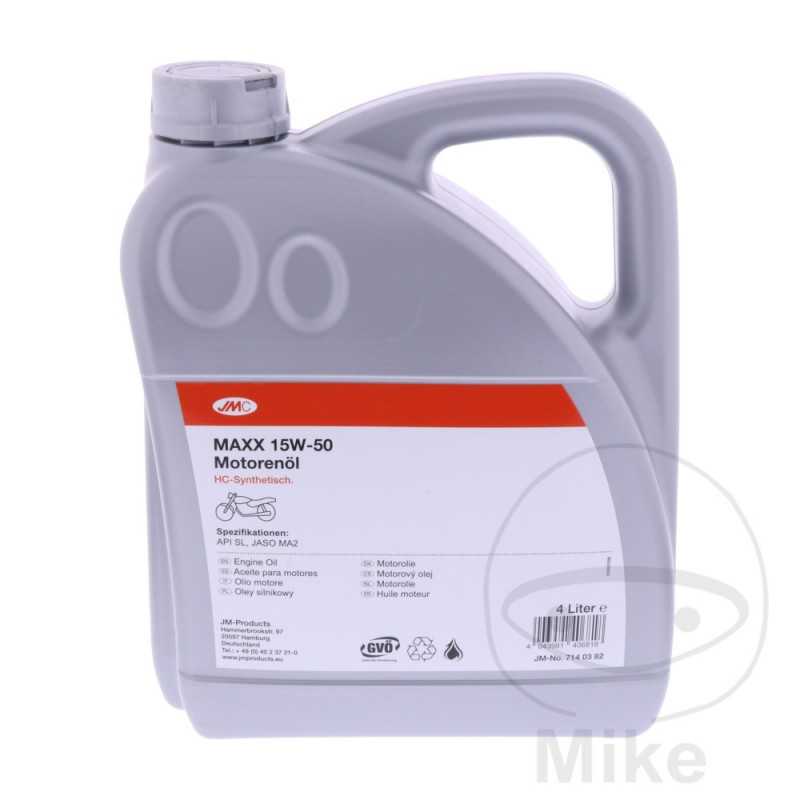 JMC Aceite de motor sintético para moto MAXX 15W50 4T 4L 714.03.82