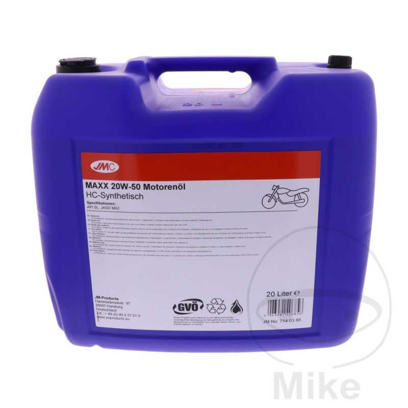 JMC Aceite de motor sintético para moto MAXX 20W50 4T 20L 714.03.86