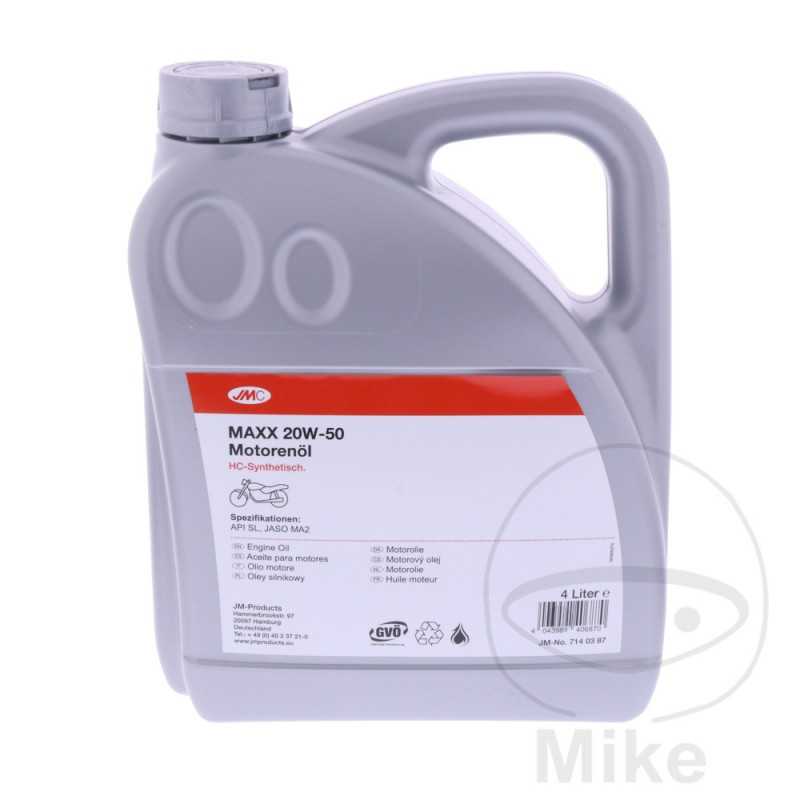 JMC Aceite de motor sintético para moto MAXX 20W50 4T 4L 714.03.87