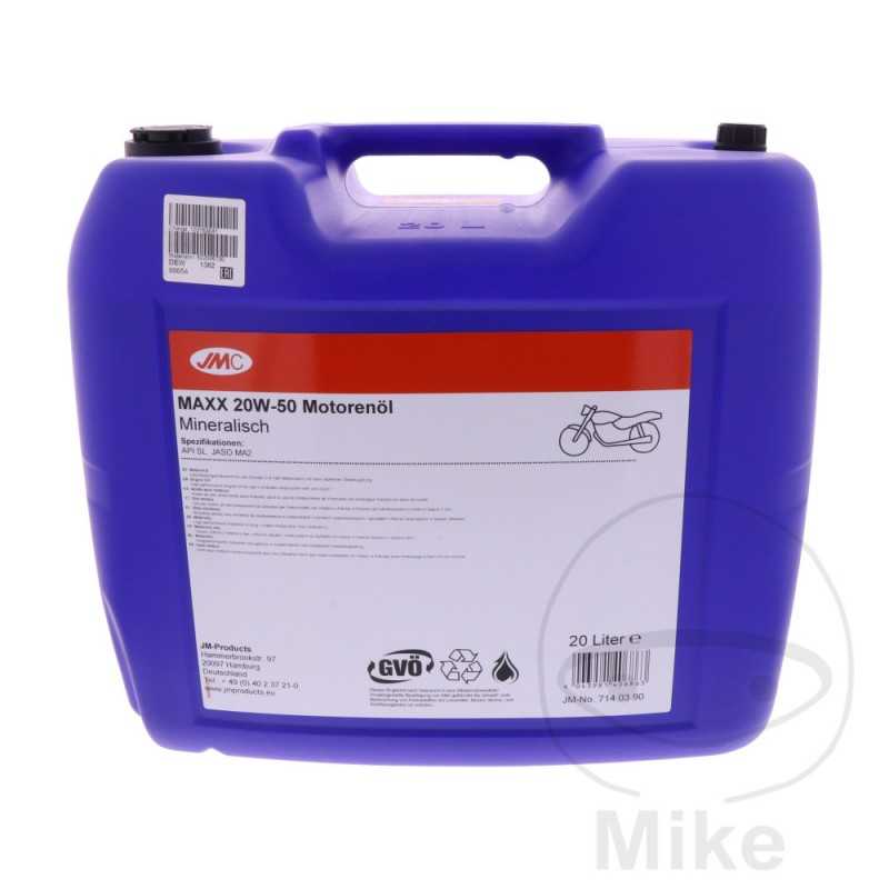JMC mineral motor oil for motorcycle MAXX 20W50 4T 20L MAXX 20W50 4T 20L 714.03.90