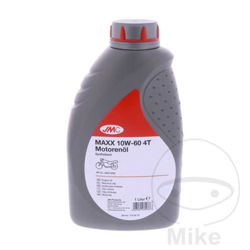 JMC Aceite de motor sintético para moto MAXX 10W60 4T 1L 714.04.75