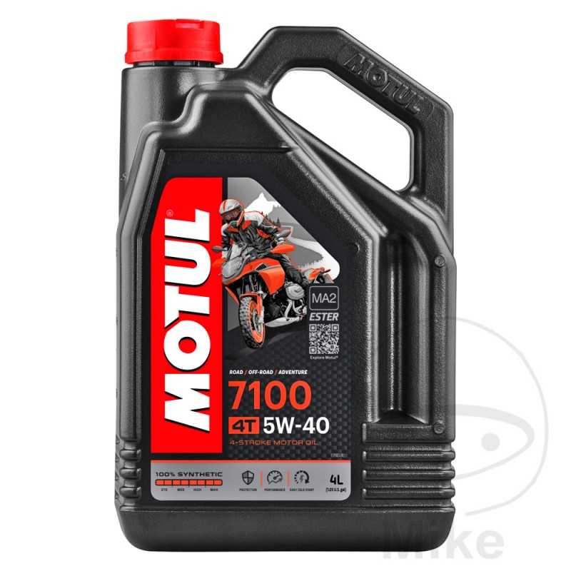 MOTUL Aceite de motor sintético para moto 7100 5W40 4T 4L 714.05.01