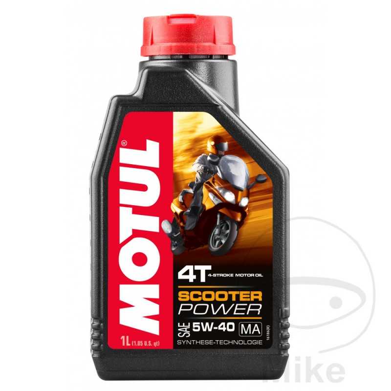 MOTUL Aceite de motor sintético para moto SCOOTER POWER 4T MA 5W-40 1L 714.05.11