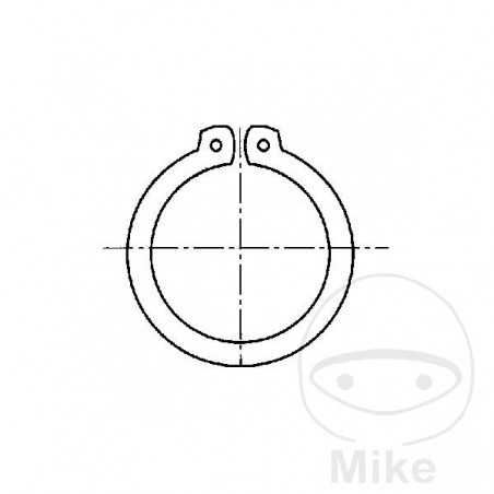DRESSELHAUS Juntas de seguridad para eje exterior 8X0.8 DIN 471 
(20U) 485.00.61