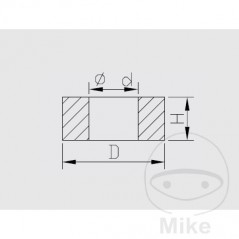 KAYABA Espaciador para varilla de pistón amortiguador moto 18 MM INOX 773.12.00