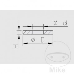 KAYABA Washer
 for motorcycle shock absorber 8X20X1.6 8X20X1.6 773.06.59