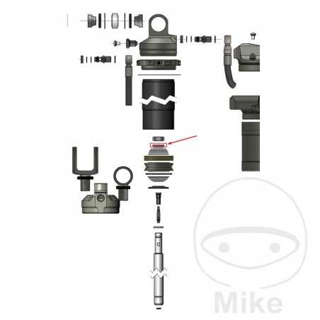 YSS SUSPENSION Junta
para tuerca amortiguador de moto 12X22X2.5 MM 789.08.48
