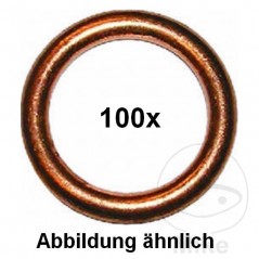 DRESSELHAUS Copper gasket for motorcycle 6 X 10 X 1.5
 (100U) 6 X 10 X 1.5
 (100U) 459.00.14