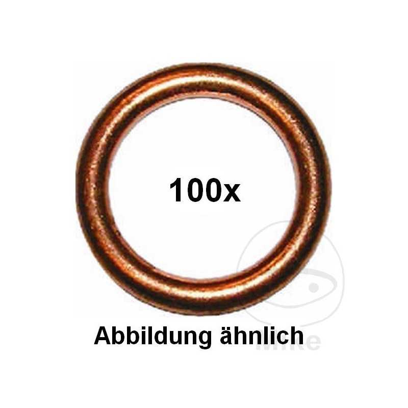 DRESSELHAUS Copper gasket for motorcycle 6 X 10 X 1.5
 (100U) 6 X 10 X 1.5
 (100U) 459.00.14