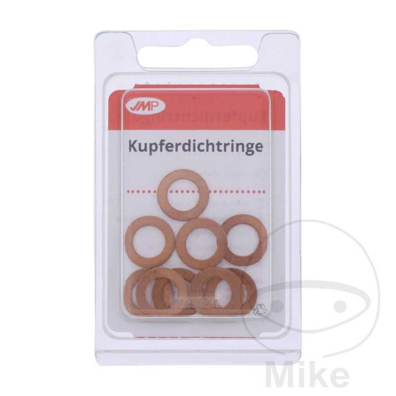 JMP Copper gasket for motorcycle 8 X 14 X1
 (10U) ALTN: 4791208 8 X 14 X1
 (10U) ALTN: 4791208 479.01.20