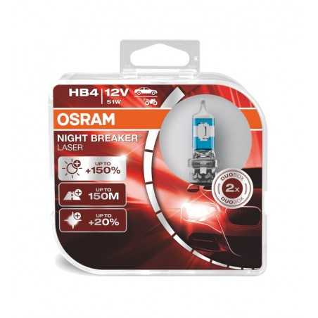 OSRAM Set of 2 halogen bulbs NIGHT BREAKER LASER HB4 12V/51W NIGHT BREAKER LASER HB4 12V/51W 1114459