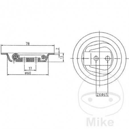 SIN MARCA Argolla de fijación con anillo 79 MM 338.50.93