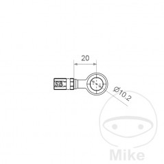 SIN MARCA Banjo corto para latiguillo de freno TYP001 10 MM 0 INOX 757.01.36