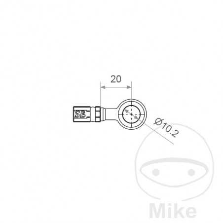 SIN MARCA short banjo for brake hose TYP001 10 MM 0 INOX TYP001 10 MM 0 INOX 757.01.36