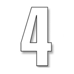 BLACKBIRD RACING Numeros Carrera Blanco - Pack de 3 uds Crystal 5027/10/4 38965